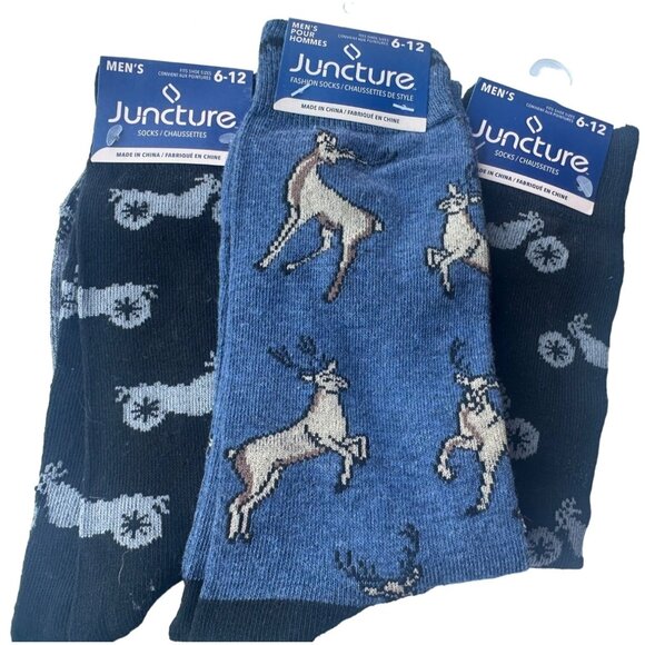3 Pairs Greenbrier Intl, Inc. Juncture Men's Fashion Socks Shoe Size 6-12 (READ) - Picture 1 of 14